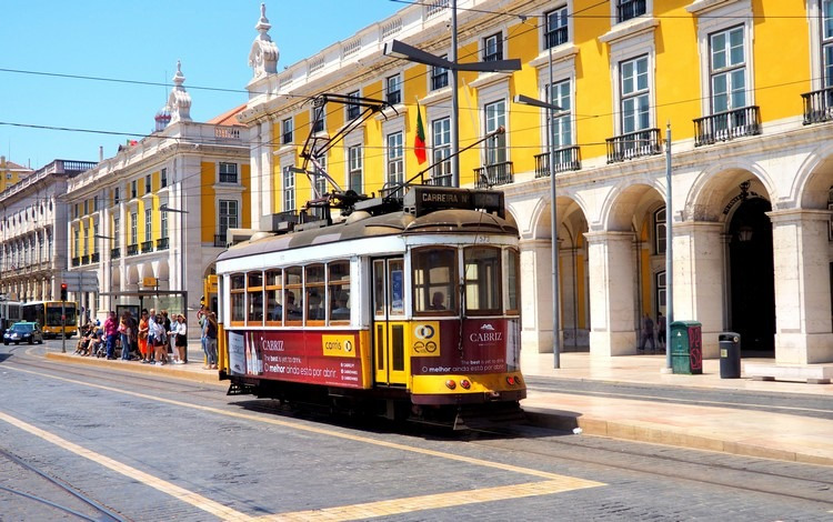 Tram in lisbon , job squad team building